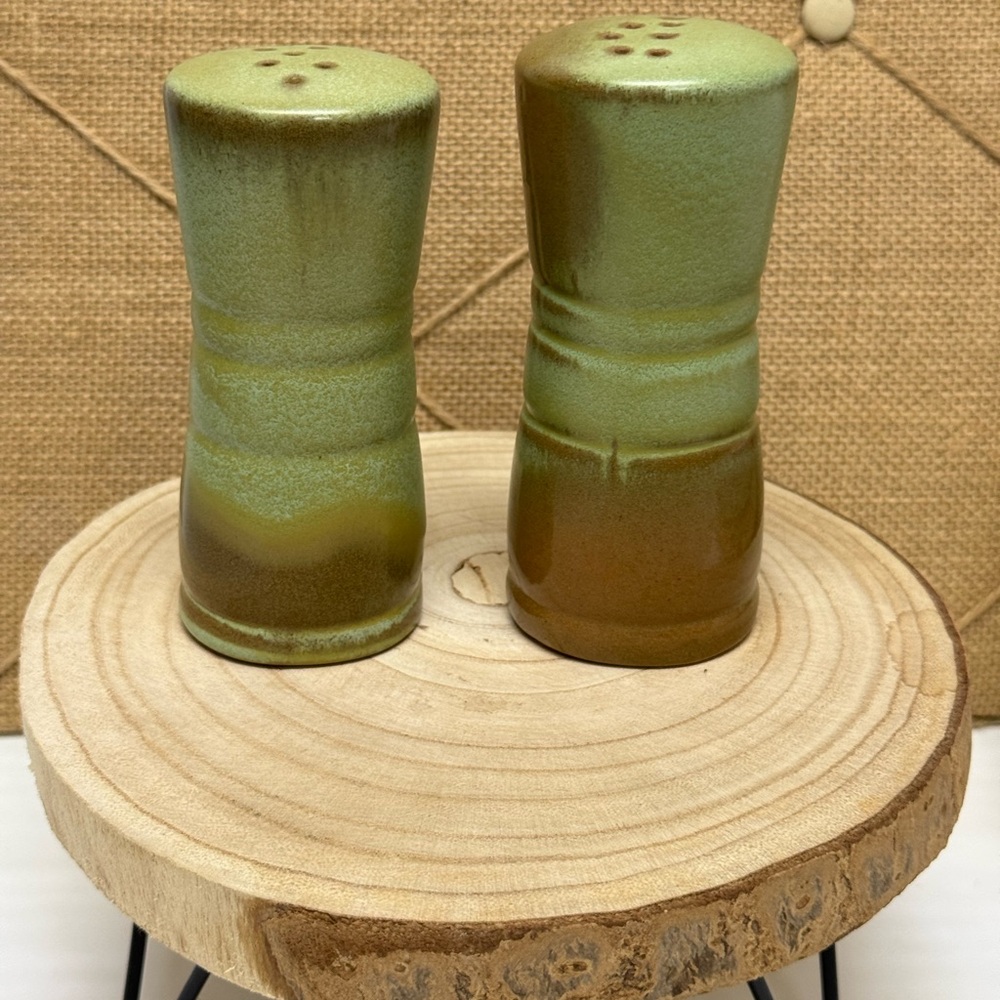 Green Ceramic Salt and Pepper Shakers